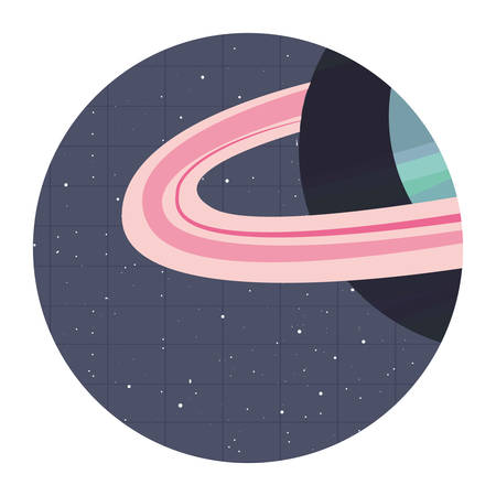planet space galaxy astronomy vector illustration designのイラスト素材