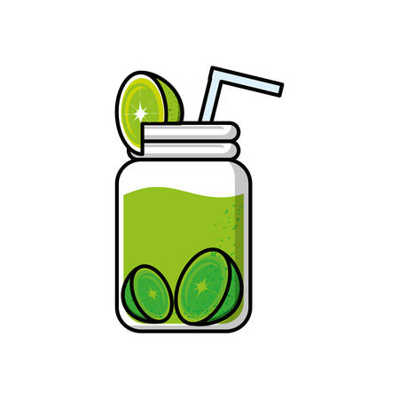 delicious and fresh lemonade vector illustration designのイラスト素材
