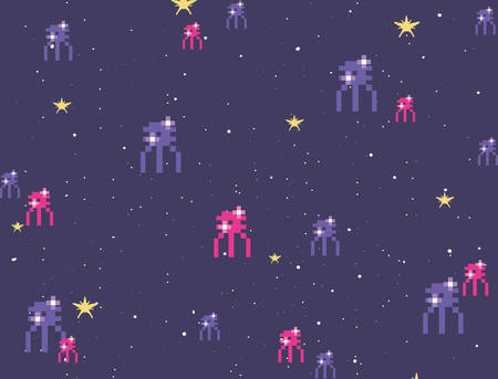 screen invaders battle video game retro vector illustration design