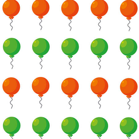 saint patricks balloons helium pattern vector illustration designのイラスト素材