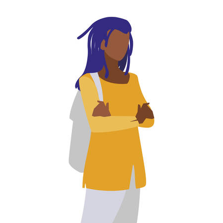 young black boy student modeling vector illustration designのイラスト素材