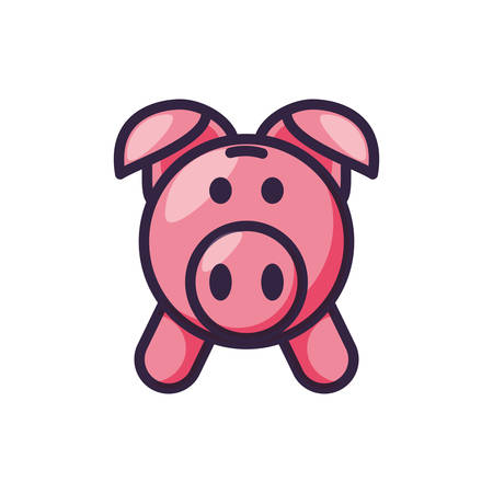 piggy bank isolated icon vector illustration designのイラスト素材