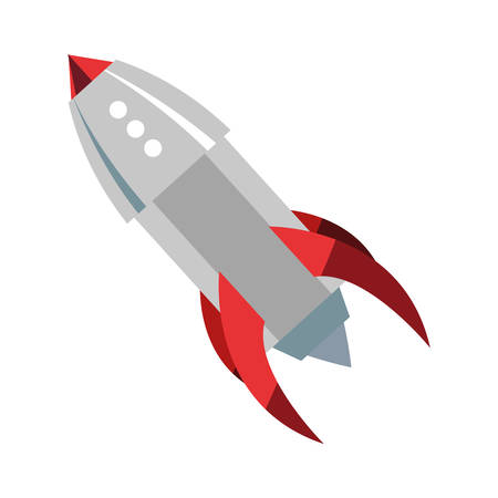 rocket spaceship exploration on white background vector illustrationのイラスト素材