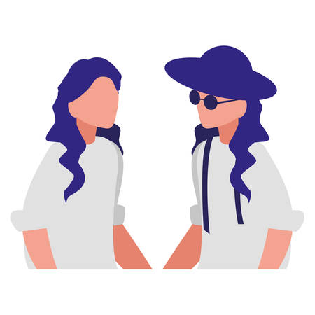 couple of musicians characters vector illustration designのイラスト素材