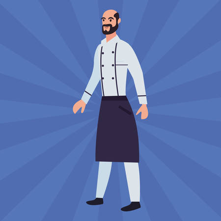 chef man profession labour day vector illustration designのイラスト素材