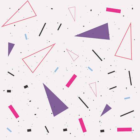 background memphis geometric trendy retro 80s style vector illustrationのイラスト素材
