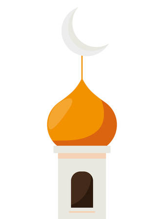 tower of mosque ramadan kareem building vector illustration designのイラスト素材