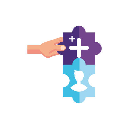 hand with male user account  and add symbol vector illustration designのイラスト素材