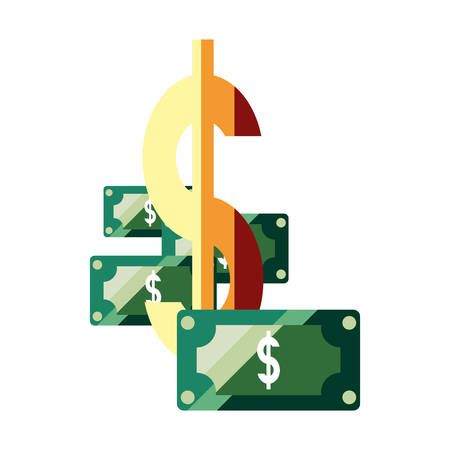 banknote money currency dollar symbol vector illustrationのイラスト素材