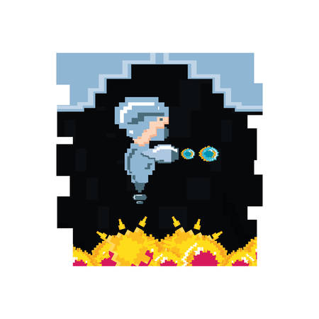 video game avatar pixelated vector illustration designのイラスト素材