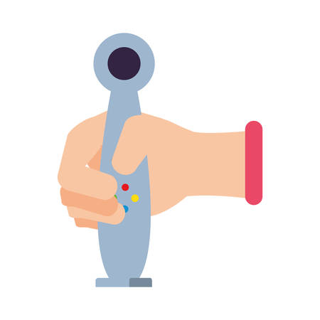 hand with joystick for video game vector illustration designのイラスト素材