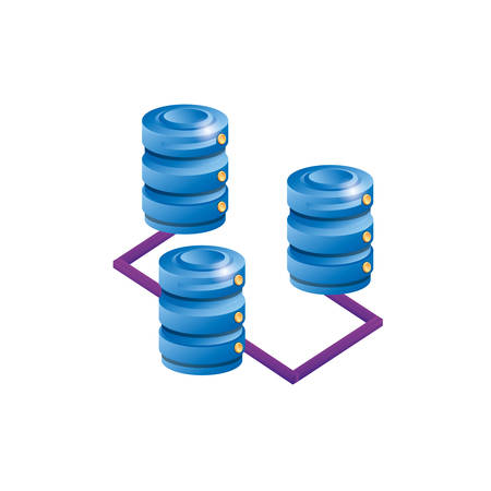 data center disks network vector illustration designのイラスト素材