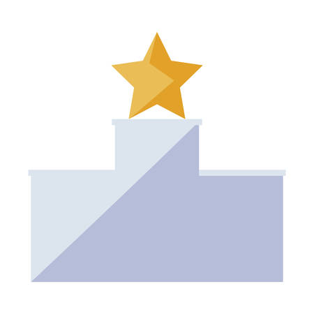 winning star in podium vector illustration designのイラスト素材