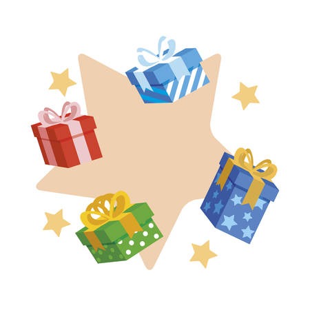 gifts boxes presents icon vector illustration designのイラスト素材