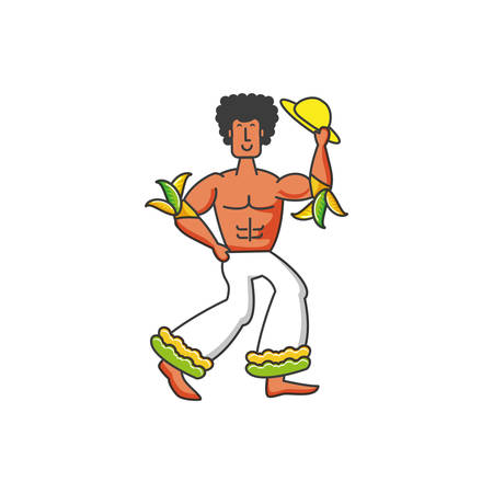 man brazilian dancer character vector illustration designのイラスト素材