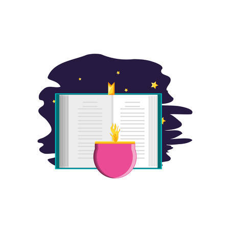 koran book with candle ramadan kareem vector illustration designのイラスト素材