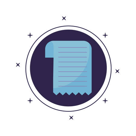paper voucher in frame circular isolated icon vector illustration designのイラスト素材