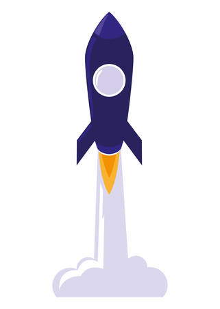 rocket launcher startup icon vector illustration designのイラスト素材