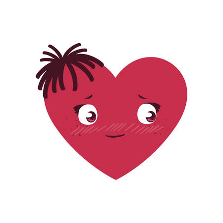 female heart character vector illustration designのイラスト素材