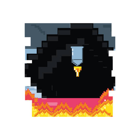 video game pixelate scene vector illustration designのイラスト素材