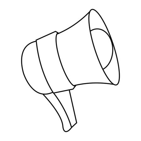 megaphone object icon on white background vector illustrationのイラスト素材