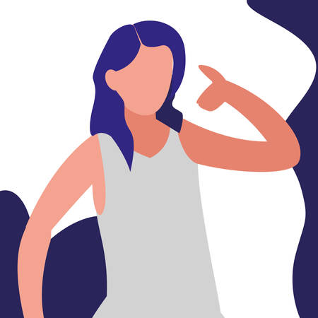 beautiful woman avatar character vector illustration designのイラスト素材