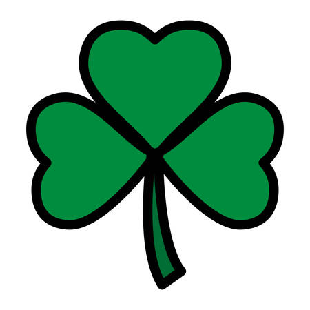 st patrick clover leaf vector illustration designのイラスト素材