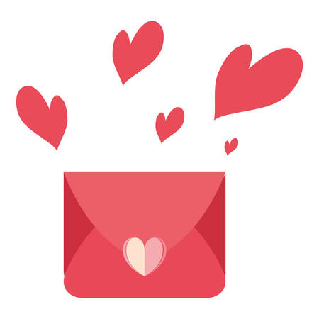 mail message love heart vector illustration designのイラスト素材