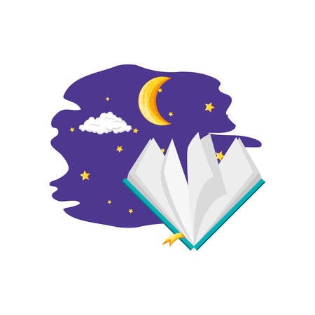 koran book at night ramadan kareem vector illustration designのイラスト素材