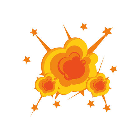 explosion pop art isolated icon vector illustration designのイラスト素材
