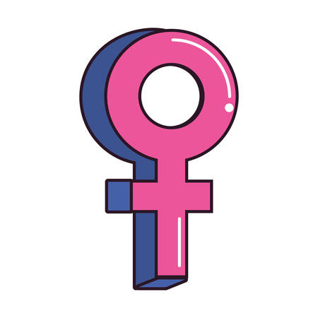 female gender sign on white background vector illustrationのイラスト素材