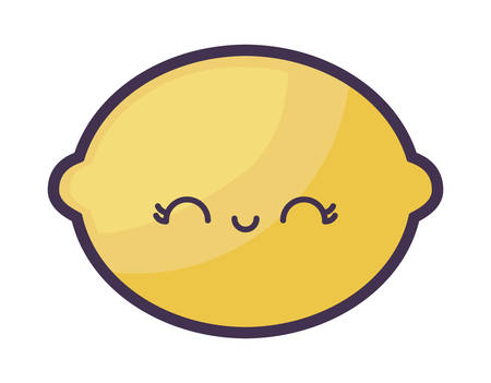 fresh orange fruit kawaii character vector illustration designのイラスト素材