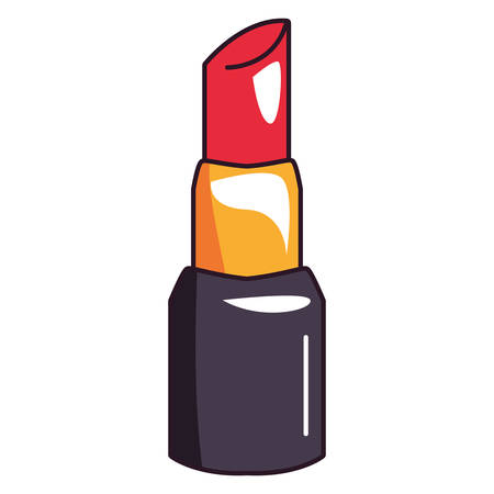 lipstick cosmetic comic pop art on white background vector illustrationのイラスト素材