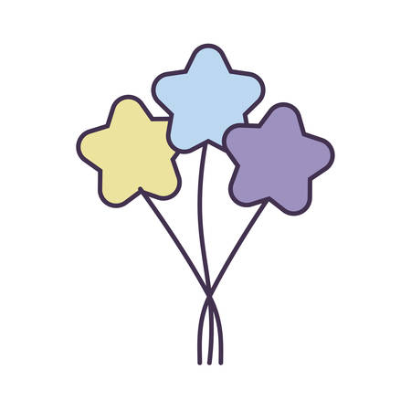 balloons helium in shape star isolated icon vector illustration designのイラスト素材