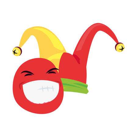 emoji face april fools day vector illustrationのイラスト素材