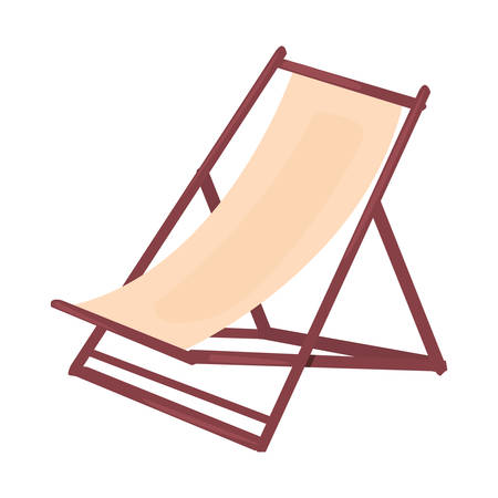 summer time holiday beach chair   vector illustrationのイラスト素材