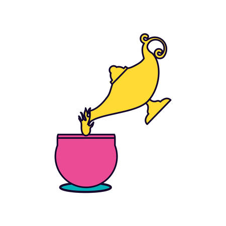 tea cup and teapot drink icon vector illustration designのイラスト素材