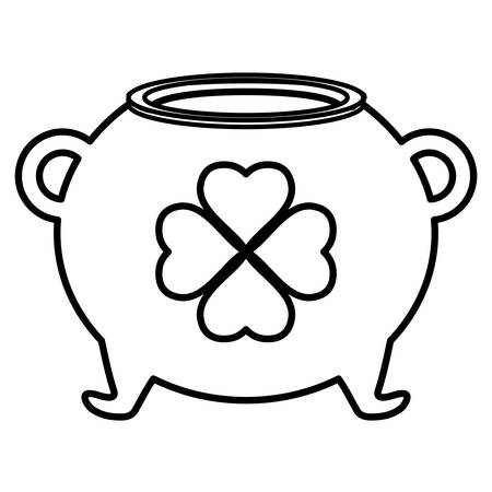 st patricks day card with cauldron vector illustration designのイラスト素材