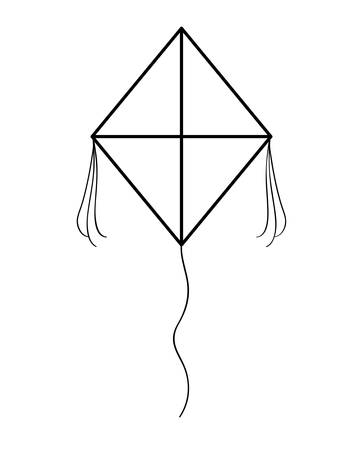 kite flying isolated icon vector illustration designのイラスト素材