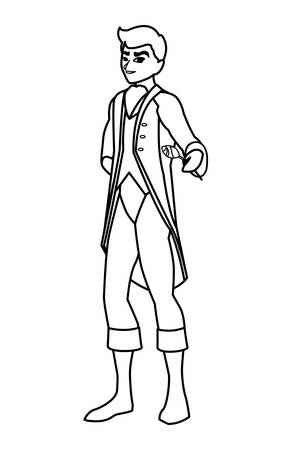 prince charming of tales character vector illustration designのイラスト素材