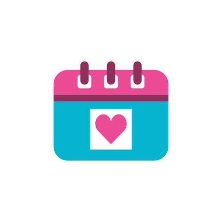 calendar reminder with heart isolated icon vector illustration designのイラスト素材