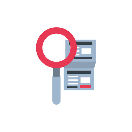 search magnifying glass with document vector illustration designのイラスト素材