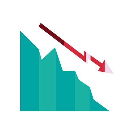 decrease diagram chart business report vector illustrationのイラスト素材