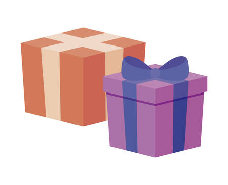 box carton with gift box vector illustration designのイラスト素材