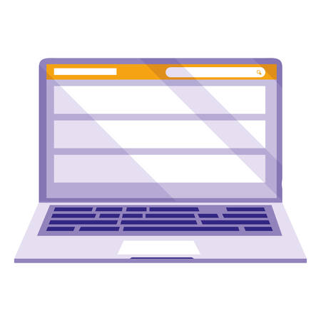 laptop computer isolated icon vector illustration designのイラスト素材