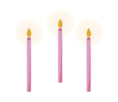 candles birthday set icons vector illustration designのイラスト素材