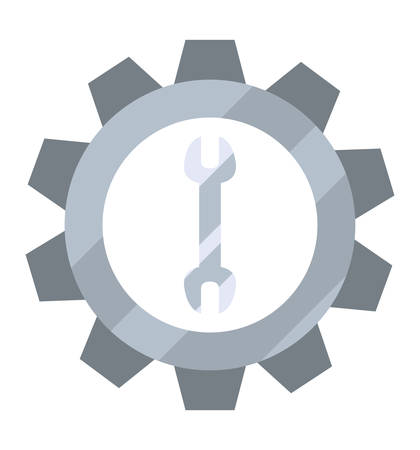 wrench steel gear tool vector illustration designのイラスト素材
