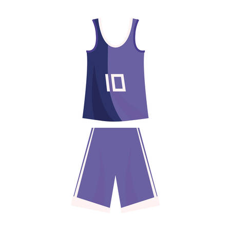 basketball uniform sport jersey shorts vector illustrationのイラスト素材