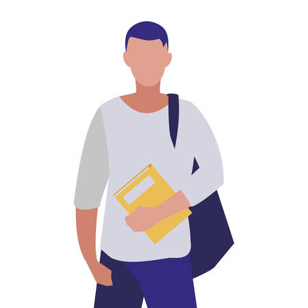 young boy student modeling vector illustration designのイラスト素材