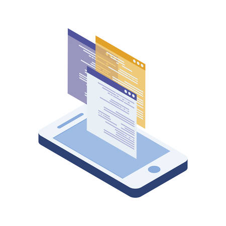 smartphone device isolated icon vector illustration designのイラスト素材